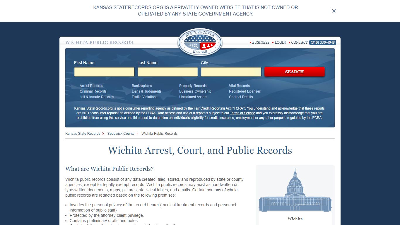 Wichita Arrest and Public Records | Kansas.StateRecords.org